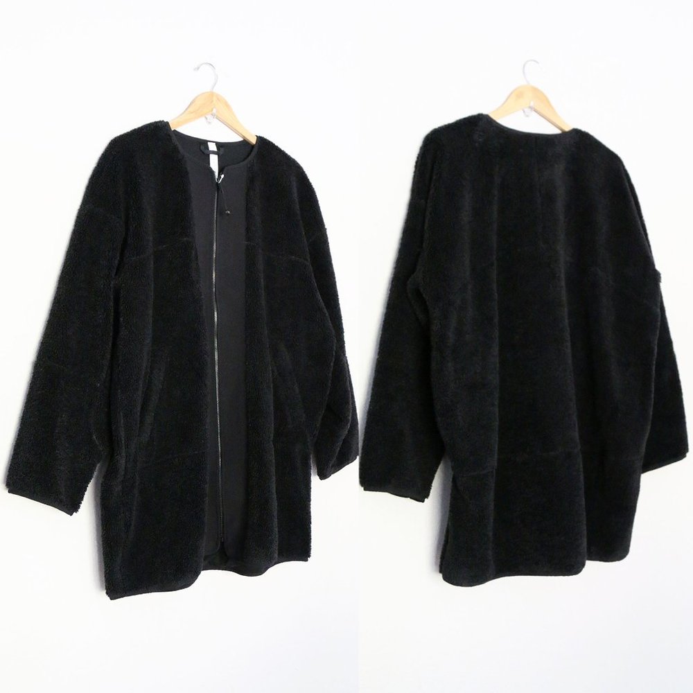 NEW Lululemon Collarless Textured Fleece Full Zip 14 Jacket Coat Longline $198 - Picture 6 of 16
